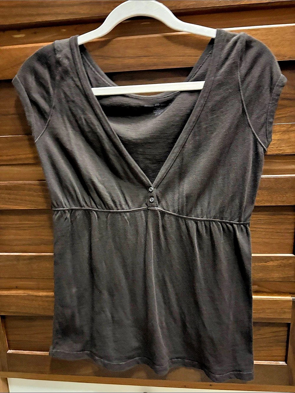Brandy Melville Brown Babydoll Tee
